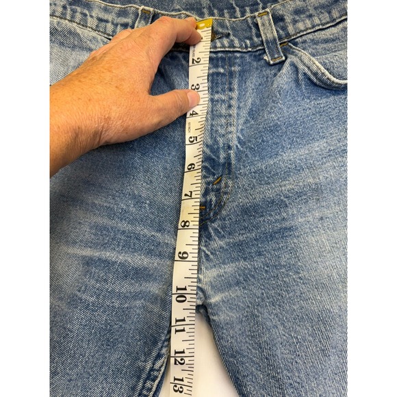 Vintage 1984 Orange Tab Levi's 575 Jorts Raw Hem Size 32 - Picture 10 of 12